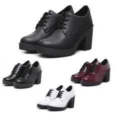 Sapato Oxford feminino salto tratorado promoção de lançamento