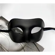 Kit 2 Máscaras Pretas Festa Baile Fantasia Veneziana Cosplay Gogoboy Feminina Eventos Festas