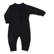 Macacão Preto Para Bebe Unissex Menino Menina 100% Algodão Com Touca Pretinho Básico