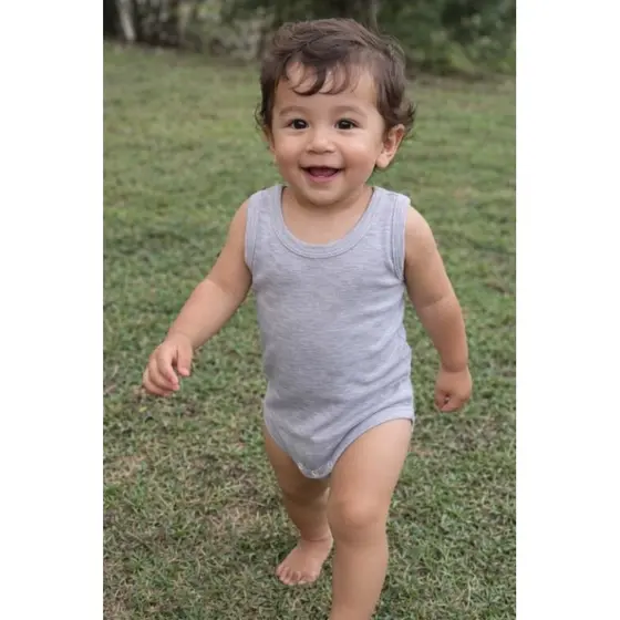 Body Regata Bebê Unissex Malha de Algodão
