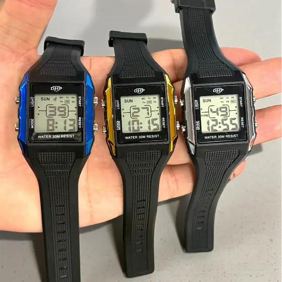 [PH01] Rel贸gio 脿 prova d'agua masculino original esportivo presente alarme/cron么metro da moda