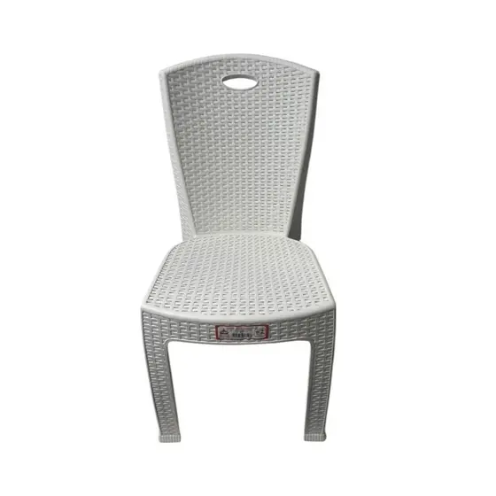 Cadeira Bistro Rattan Cairo Jardim Área Externa Branco Gelo