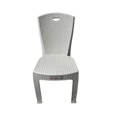 Cadeira Bistro Rattan Cairo Jardim Área Externa Branco Gelo