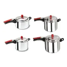 Kit 4 Panelas De Pressão 3 l 4,5 l 7 l e 10 litros Globo 3 anos de Garantia