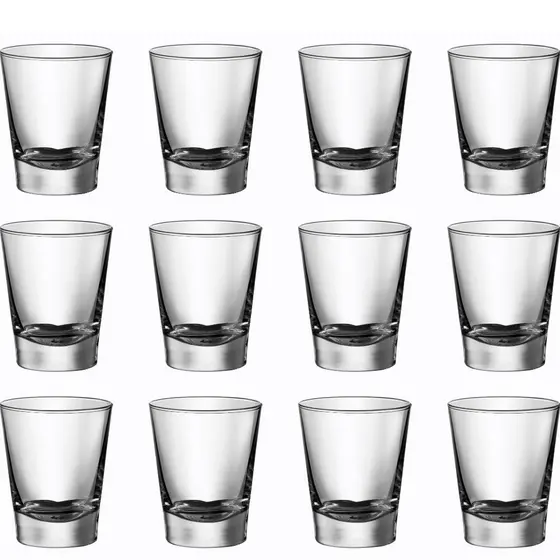 KIT 30 UNIDADES JOGO DE COPOS DE DOSE  DE VIDRO PINGA CACHAÇA VODKA TEQUILA DRINK BAR ATACADO