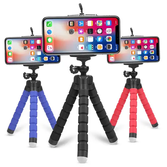 Mini Tripé Celular Portátil Suporte Flexível Apoio Celular
