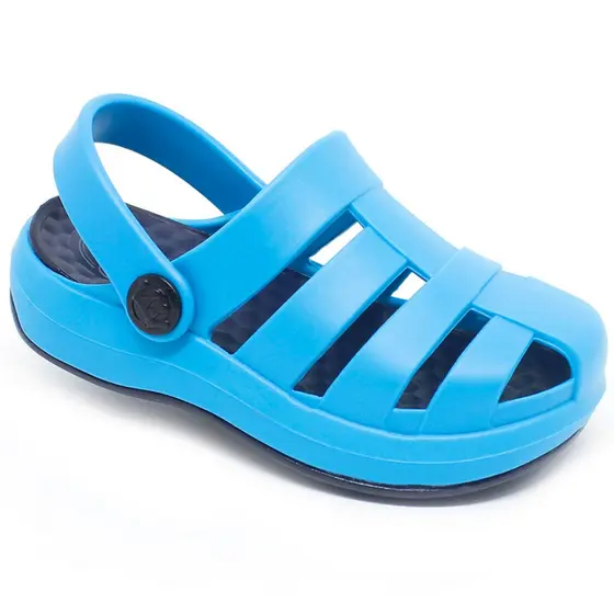 Sandália Babuche Papete Chinelo Infantil Plugt Menino Pop Azul Neon Marinho EVA Promoção