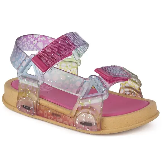 Sandália Papete Infantil Meninas Plugt BoraBora Confortável Animal Print Cores