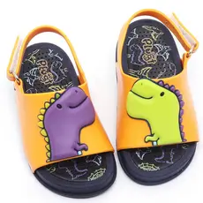 Sandália Infantil Plugt Menino Dinossauro Confortável Original Antiderrapante Tiras seguras