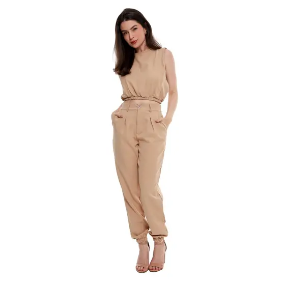 Conjunto Alfaiataria Cropped e Calça Jogger. CON-0031 HZ FASHION