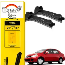 Kit palheta parabrisa dianteiro Versa 2011 a 2019 Original Dyna Funcionamento Silencioso