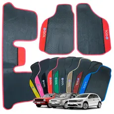 Tapete Carro Gol Bola G2 G3 G4 G5 G6 G7 G8 Borracha 3 Peças Traseiro Inteiro PVC Gol Quadrado Personalizado Impermeável