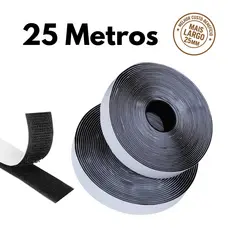 Velcro Adesivo Extra Forte 25 metros com 25mm de largura Dupla Face em ambas as partes Macho e Fêmea