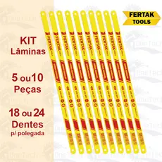Kit Lâminas de Arco de Serra Jogo - 30cm (12 pol.) Fertak