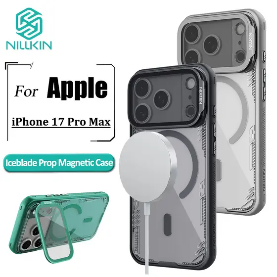 Nillkin Iceblade Capa Magnética Para iPhone 17 Pro Max/De Telefone Flip Cover Lente Protetora Traseira