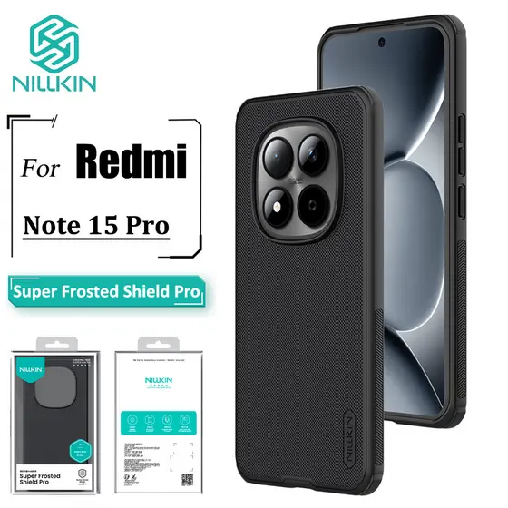 Nillkin Para Xiaomi Redmi Note 15 Pro/+ Capa Super Frosted Shield Anti Impressão Digital Traseira À Prova De Choque