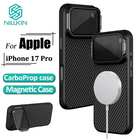 Capa Nillkin CarboProp Para iPhone 17 Pro Max/Fibra De Aramida + Magnética TPU
