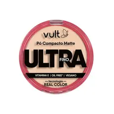 Pó Compacto Facial Matte Ultra Fino Cor 01 V400 Make Vult 9g