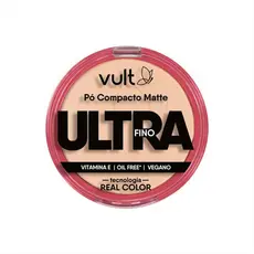 Pó Compacto Facial Matte Ultra Fino Cor 02 V410 Make Vult 9g
