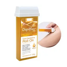 Refil Cera para Depilação Roll On Quente Natural Mel Depilatória 100g Depilflax