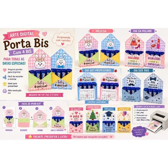 Caixinha Porta 4 Bis Personalizada
