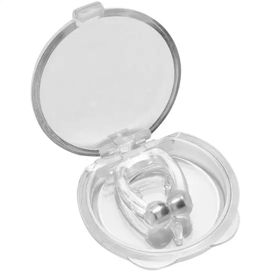 Clipe Nasal Anti Ronco Magnético Dilatador Nasal Silicone Anti Apneia Respiração Sono | COM ESTOJO