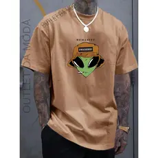 Camiseta Masculina Estampada ET Humany Camisa Estampada 100% algodão Malha 30.1