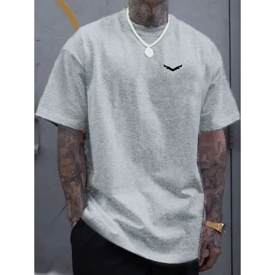 Camiseta Masculina Aguia Camisa malha premium 100% algodão