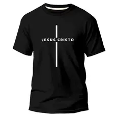 Camisa Camiseta Jesus Cruz Logo Unissex Religiosa Evangélica 100% Algodão f181