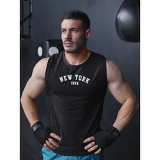 Regata Masculina NEW YORK Camiseta Cavada Algodão