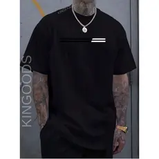 Camiseta Masculina Paris PB listra Camisa Estampada Lançamento