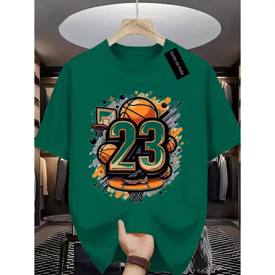 Camiseta masculina Estampada BASQUETE 23 LANÇAMENTO