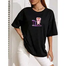 Camiseta Feminina soltinha Treino Porquinho na esteira blusa para mulheres modernas