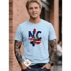 Camiseta Masculina NYC York Cristo Camisa 100% algodão malha macia 26.1