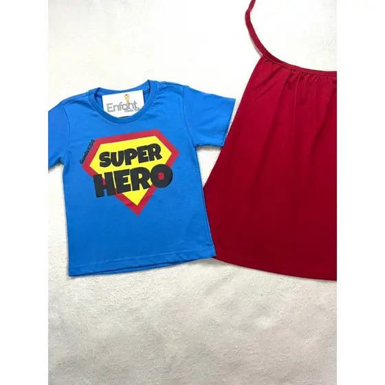 Conjunto Roupa Infantil Temático Fantasia Tigre ou Super Man