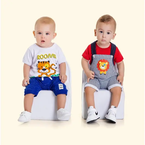 Kit 2 Conjuntos Roupa Infantil Bebe Estilo Verão Calor