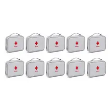 Kit 10 Bolsa Porta Remédios Pequena Primeiros Socorros Cinza