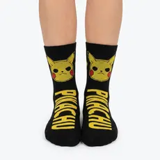 Meia Divertida Cano Longo Estampada frio Personagem Pikachu Tamanho Unico 35 a 44
