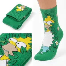 Meia Divertida Cano Longo Estampada frio Personagem Simpsons Tamanho Unico 35 a 44