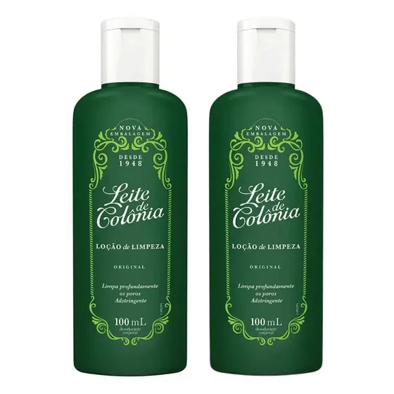 Kit  C/2  Loção De Limpeza Leite de Colônia - Nota