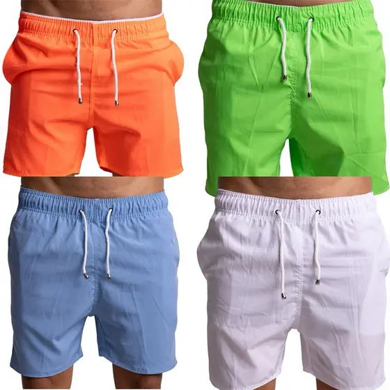 Kit 4 Bermudas Tactel Plus Size Masculina – Short Praia, Treino e Casual