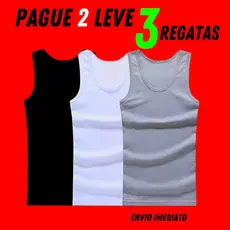 kit 3 Regata canelada Masculina ribana canelada masculina canelada americana slim fit
