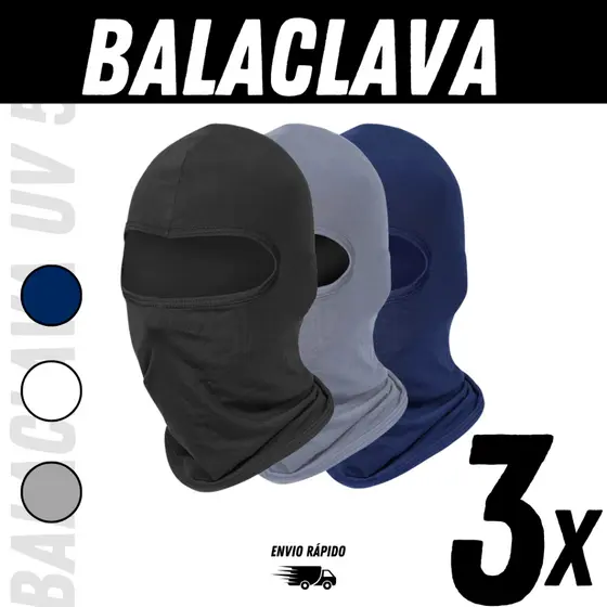 Kit 3 Touca Ninja Balaclava Toca UV+50 Proteção Solar Térmica Motoqueiro Motoboy Touca Mascara Facial Unissex