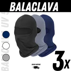Kit 3 Touca Ninja Balaclava Toca UV+50 Proteção Solar Térmica Motoqueiro Motoboy Touca Mascara Facial Unissex