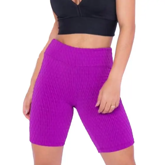 Bermuda Feminina Legging Bolha Shorts Cintura Alta Fitness