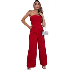 Macacão Tomara Que Caia Calça Pantalona Alfaiataria Premium
