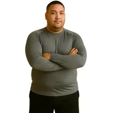 Camisa Uv Segunda Manga Longa Plus Size Masculina Esportiva