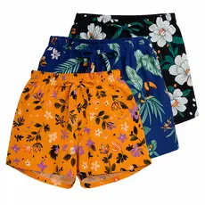 Kit 3 Shorts Viscose Feminino Verão Soltinho Floral Casual