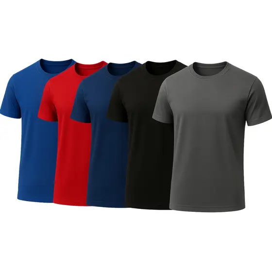 Kit 5 Camisas Dry Fit Masculina Básica Manga Curta Academia