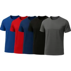 Kit 5 Camisas Dry Fit Masculina Básica Manga Curta Academia